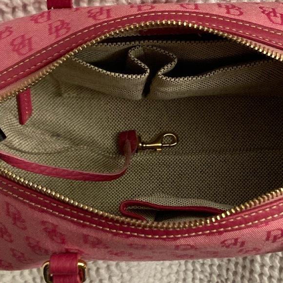 Dooney & Bourke Pink Canvas Satchel with Leather Trim - Picture 2 of 6
